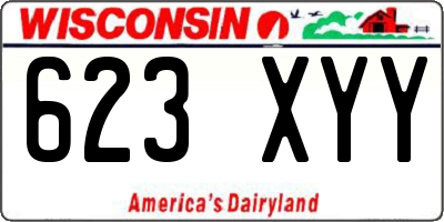 WI license plate 623XYY