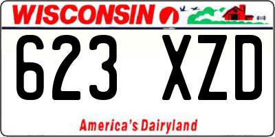 WI license plate 623XZD