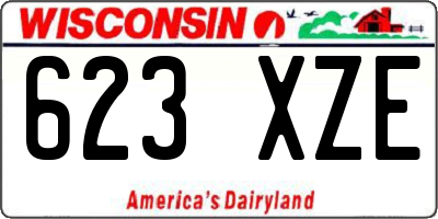 WI license plate 623XZE