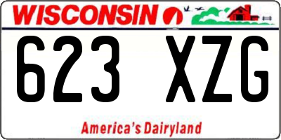 WI license plate 623XZG