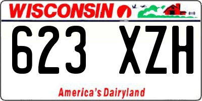 WI license plate 623XZH
