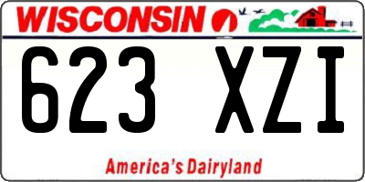 WI license plate 623XZI