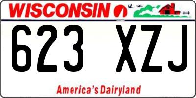 WI license plate 623XZJ