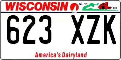 WI license plate 623XZK
