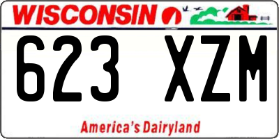 WI license plate 623XZM