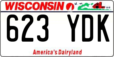 WI license plate 623YDK