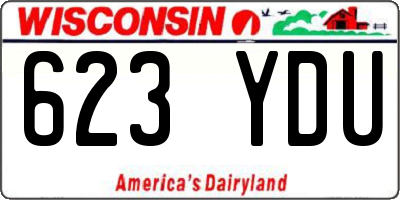 WI license plate 623YDU
