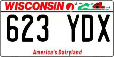 WI license plate 623YDX