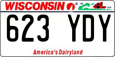 WI license plate 623YDY
