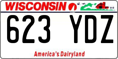 WI license plate 623YDZ