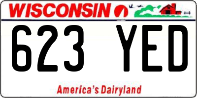 WI license plate 623YED