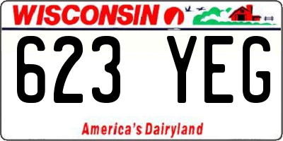 WI license plate 623YEG