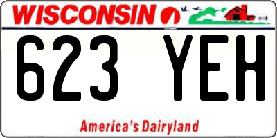 WI license plate 623YEH