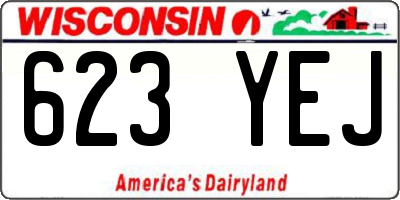 WI license plate 623YEJ