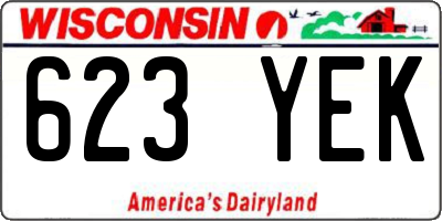 WI license plate 623YEK