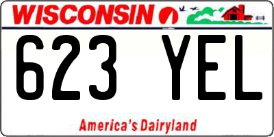 WI license plate 623YEL