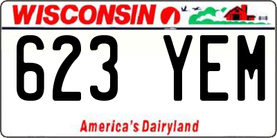 WI license plate 623YEM