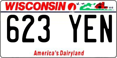 WI license plate 623YEN
