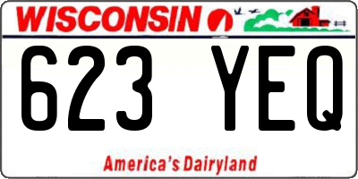 WI license plate 623YEQ