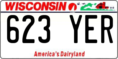 WI license plate 623YER