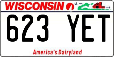 WI license plate 623YET