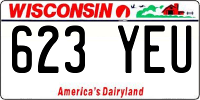 WI license plate 623YEU