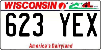 WI license plate 623YEX
