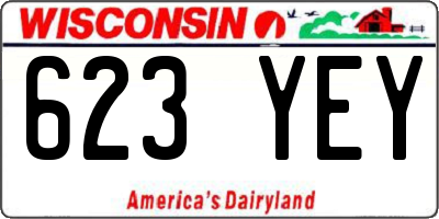 WI license plate 623YEY