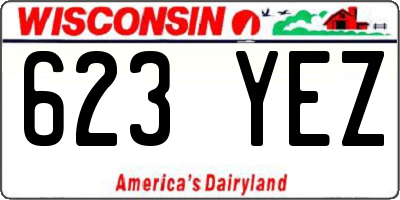 WI license plate 623YEZ