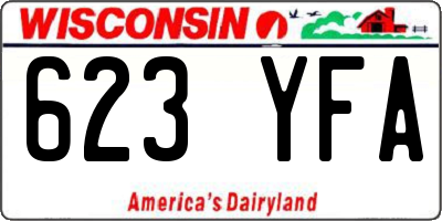 WI license plate 623YFA