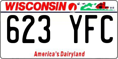WI license plate 623YFC