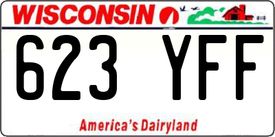 WI license plate 623YFF