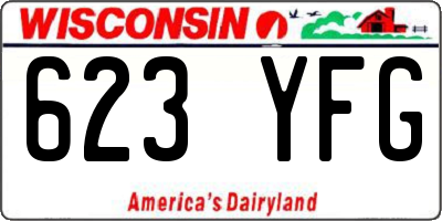 WI license plate 623YFG