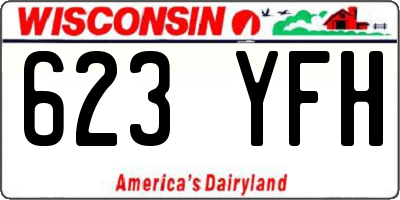 WI license plate 623YFH