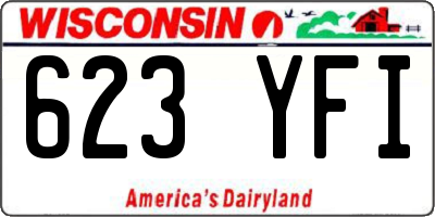 WI license plate 623YFI