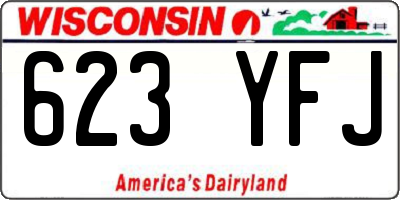 WI license plate 623YFJ