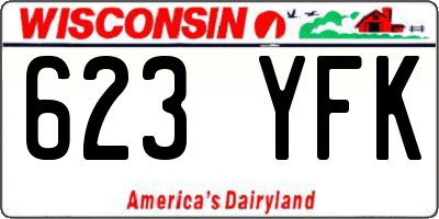 WI license plate 623YFK