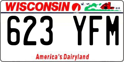 WI license plate 623YFM