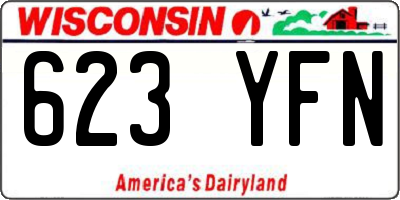 WI license plate 623YFN