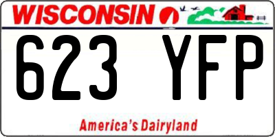 WI license plate 623YFP