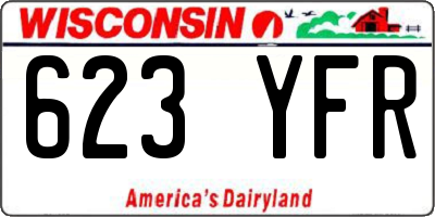 WI license plate 623YFR