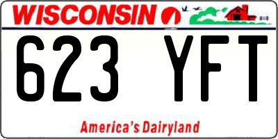 WI license plate 623YFT