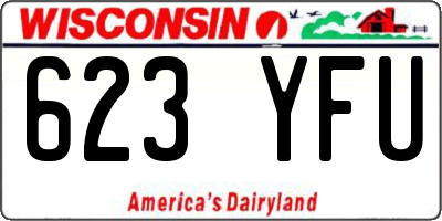 WI license plate 623YFU