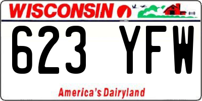 WI license plate 623YFW