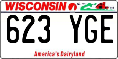 WI license plate 623YGE