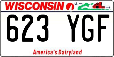 WI license plate 623YGF