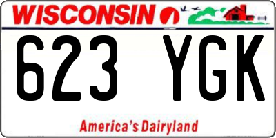 WI license plate 623YGK