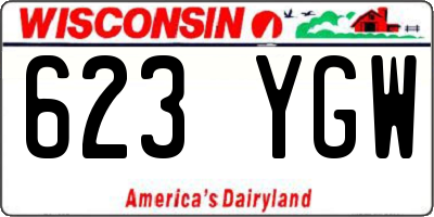 WI license plate 623YGW