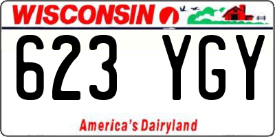 WI license plate 623YGY
