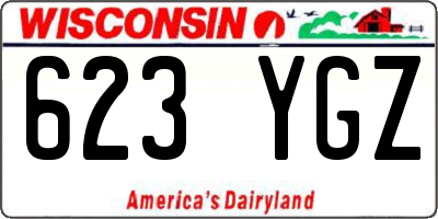 WI license plate 623YGZ